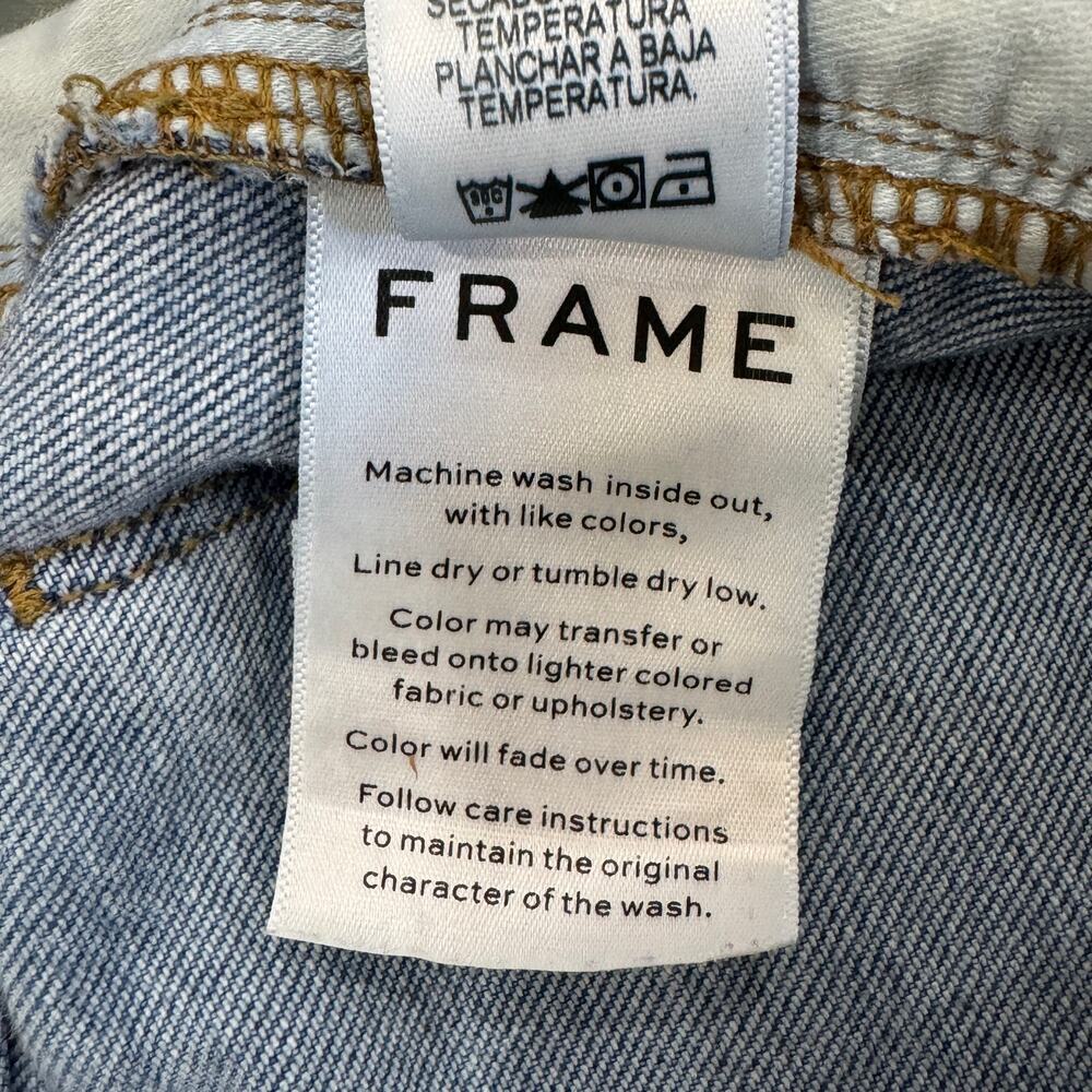 FRAME Le Sylvie Slender Straight Leg Jeans Size 28 Alamitos Light Wash Denim - Picture 10 of 12